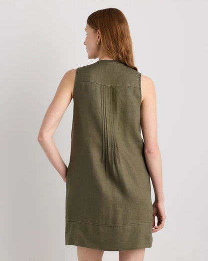 100% European Linen Sleeveless Swing Dress - US 2776