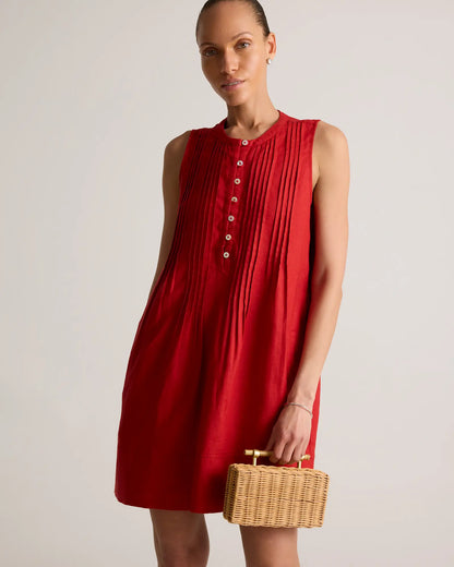 100% European Linen Sleeveless Swing Dress - US 5613
