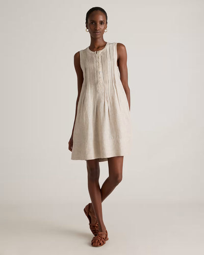 100% European Linen Sleeveless Swing Dress - US 5316