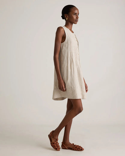 100% European Linen Sleeveless Swing Dress - US 5316