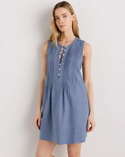 100% European Linen Sleeveless Swing Dress - US 8972