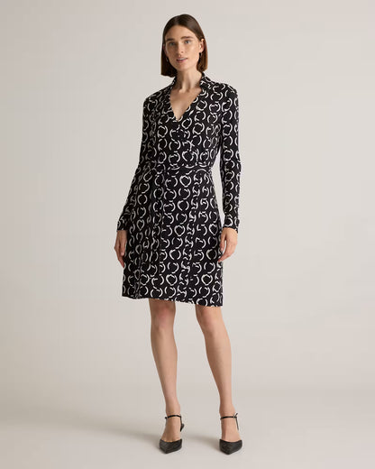100% Silk Jersey Mini Wrap Dress - US 4467