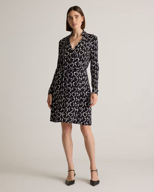 100% Silk Jersey Mini Wrap Dress - US 4467