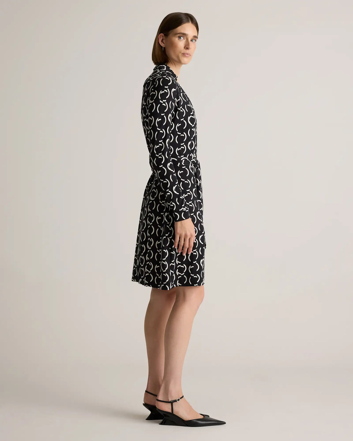 100% Silk Jersey Mini Wrap Dress - US 4467