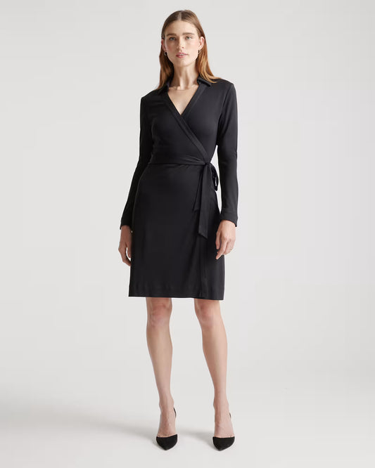 100% Silk Jersey Mini Wrap Dress - US 8965