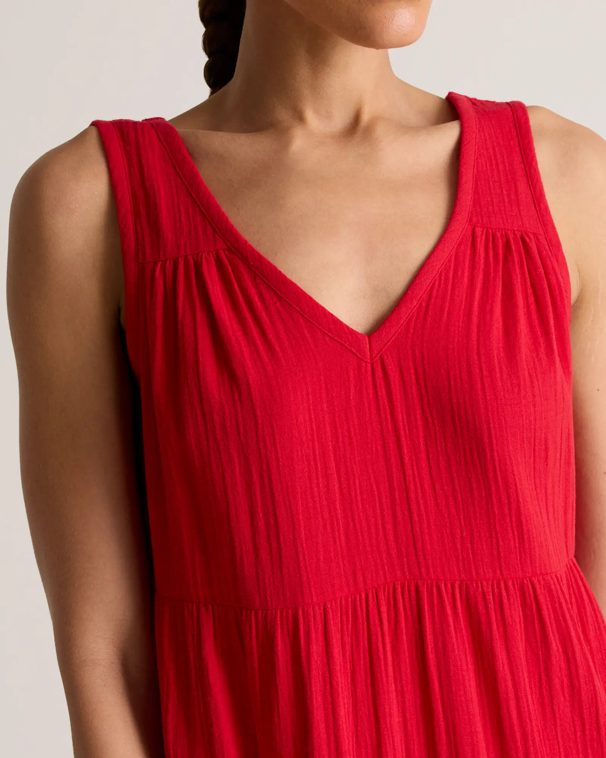 100% Organic Cotton Gauze Tiered Maxi Dress - US 3541