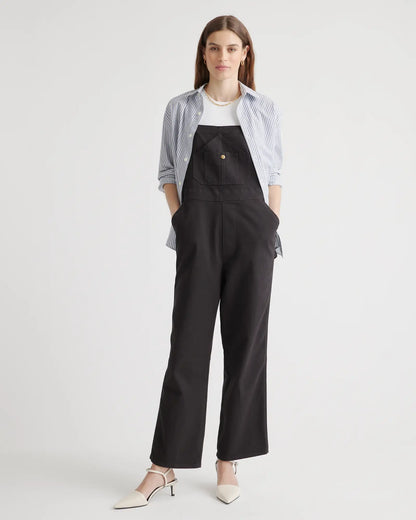 Organic Stretch Cotton Twill Relaxed Overalls - US 3978
