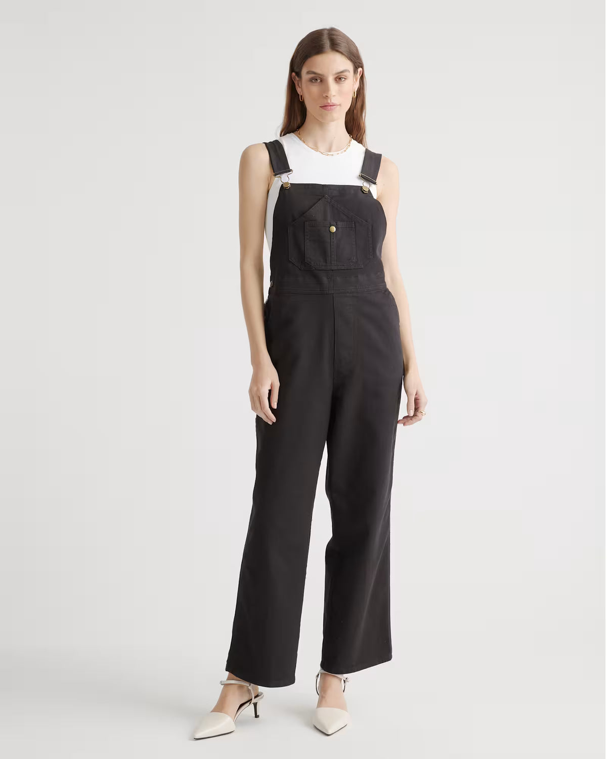 Organic Stretch Cotton Twill Relaxed Overalls - US 3978