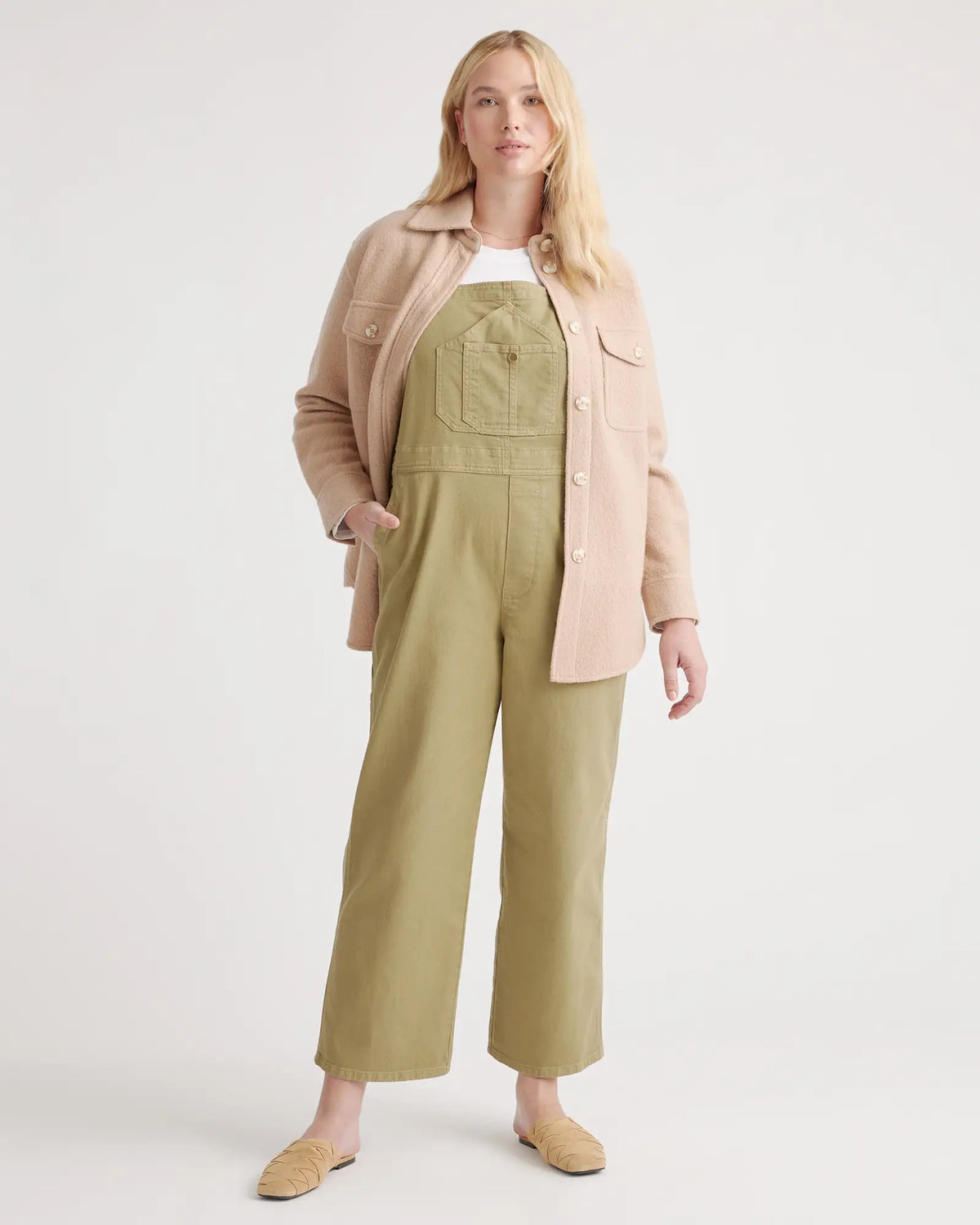 Organic Stretch Cotton Twill Relaxed Overalls - US 9088