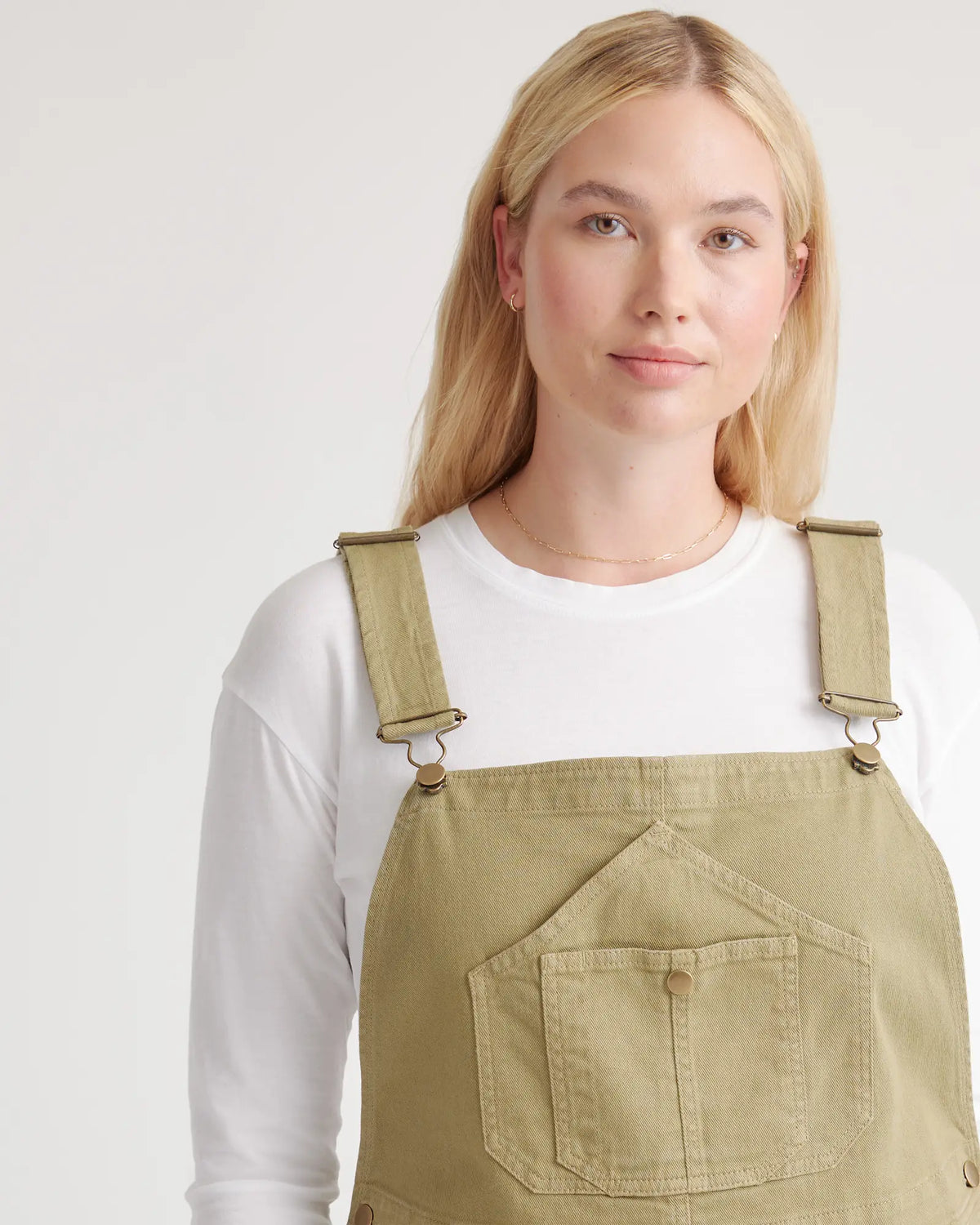 Organic Stretch Cotton Twill Relaxed Overalls - US 9088