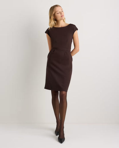 Ultra-Stretch Ponte Cap Sleeve Dress - US 3168