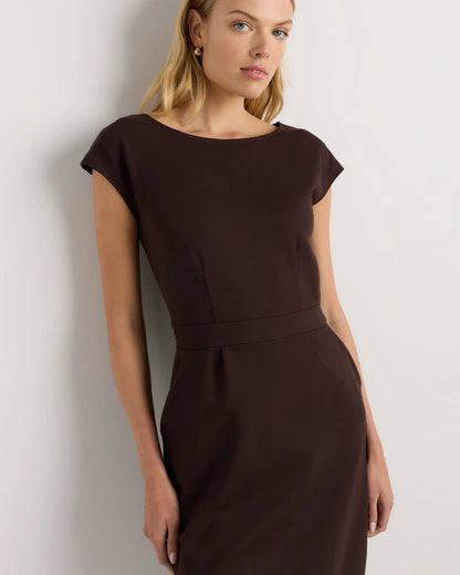 Ultra-Stretch Ponte Cap Sleeve Dress - US 3168