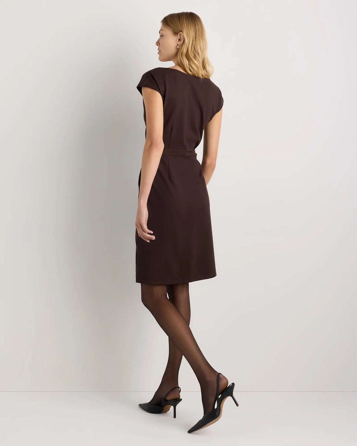 Ultra-Stretch Ponte Cap Sleeve Dress - US 3168