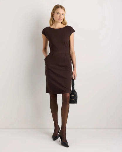 Ultra-Stretch Ponte Cap Sleeve Dress - US 3168