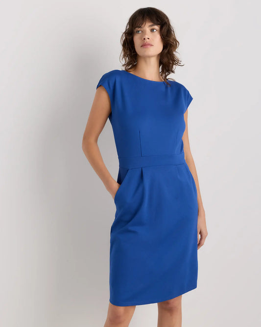 Ultra-Stretch Ponte Cap Sleeve Dress - US 9429