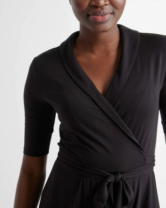 Tencel Jersey Midi Wrap Dress - US 2582
