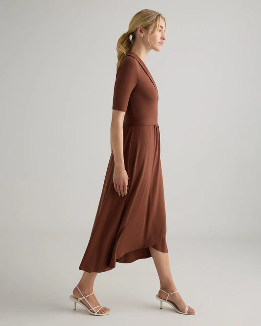 Tencel Jersey Midi Wrap Dress - US 4479