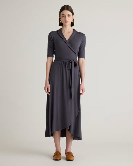 Tencel Jersey Midi Wrap Dress - US 1135