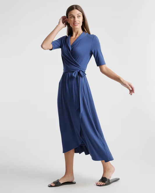 Tencel Jersey Midi Wrap Dress - US 8461