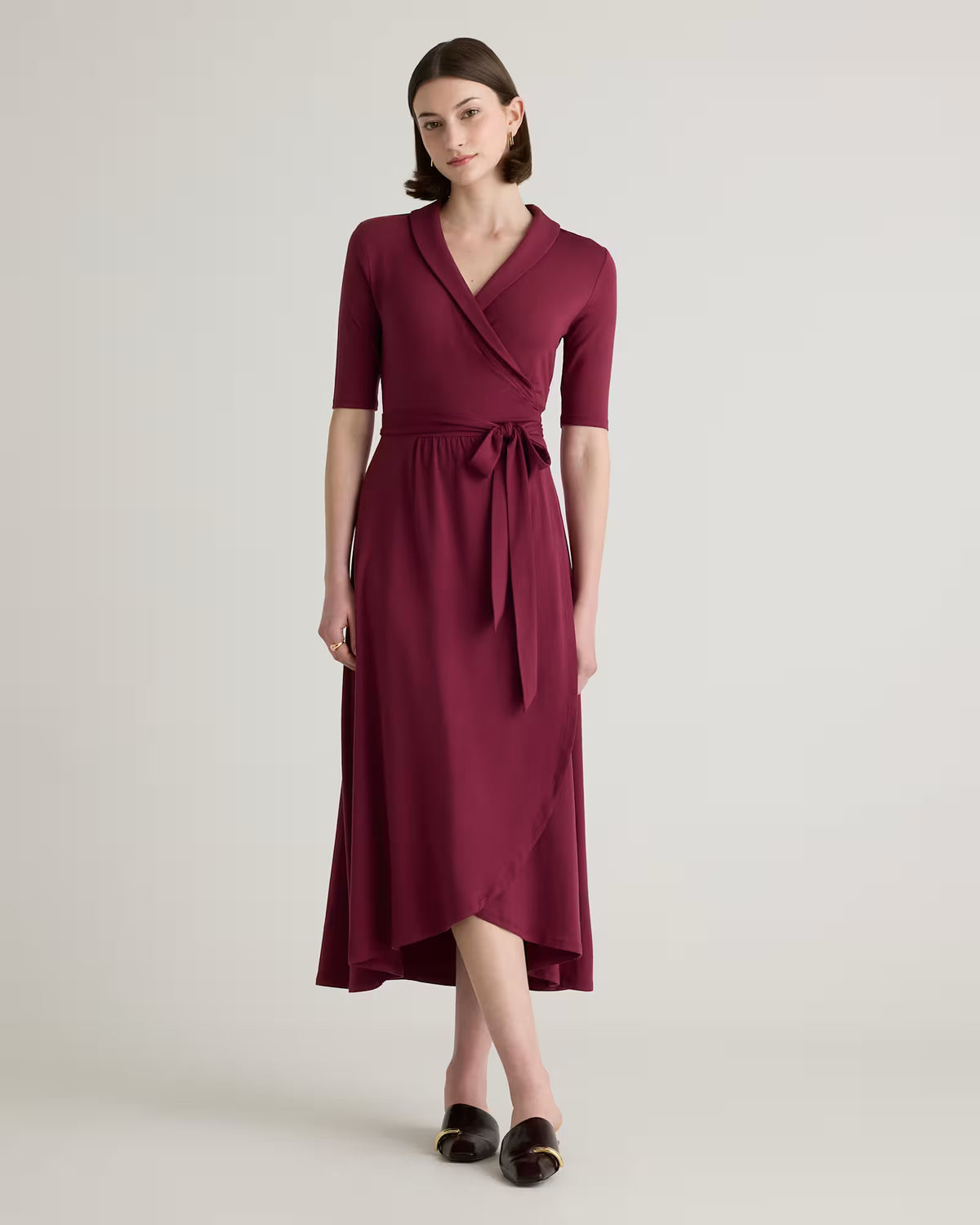 Tencel Jersey Midi Wrap Dress - US 0189