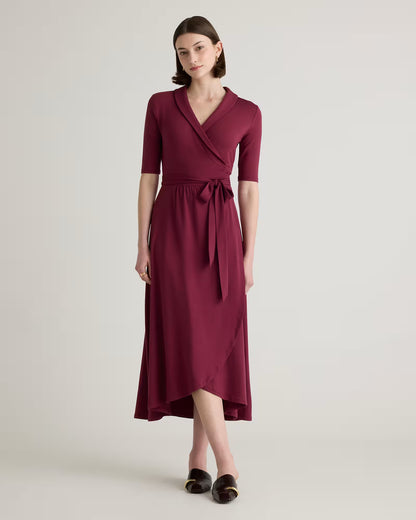 Tencel Jersey Midi Wrap Dress - US 0189
