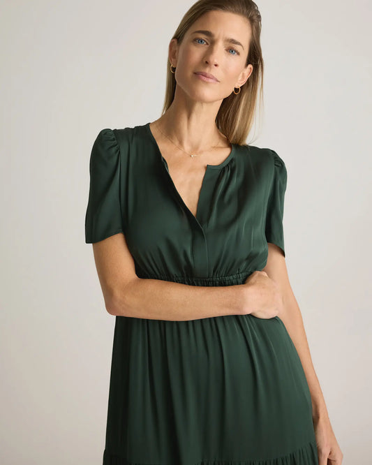 Washable Stretch Silk Tiered Maxi Dress - US 2626