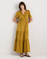 Washable Stretch Silk Tiered Maxi Dress - US 3912