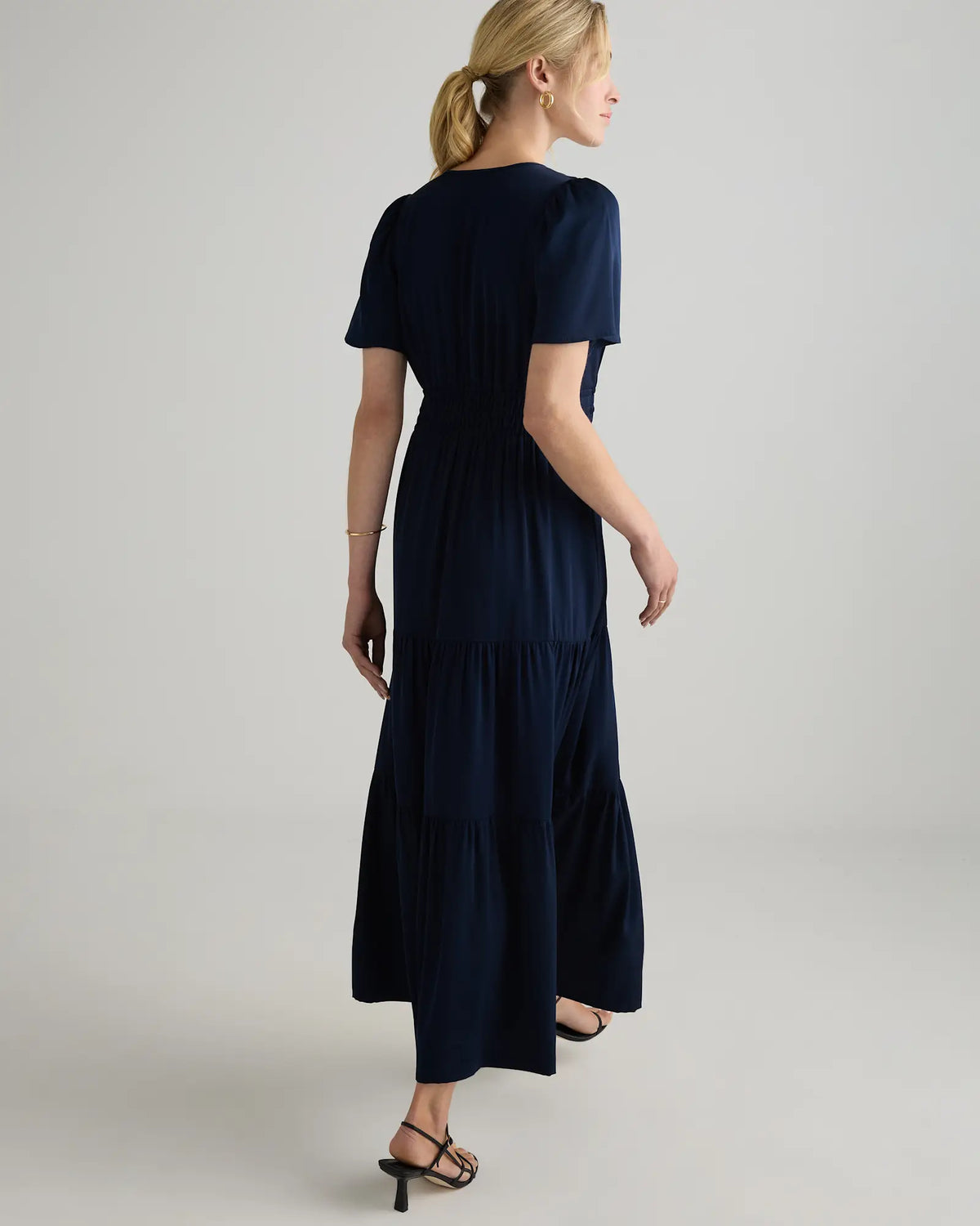 Washable Stretch Silk Tiered Maxi Dress - US 1576