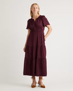 Washable Stretch Silk Tiered Maxi Dress - US 4797