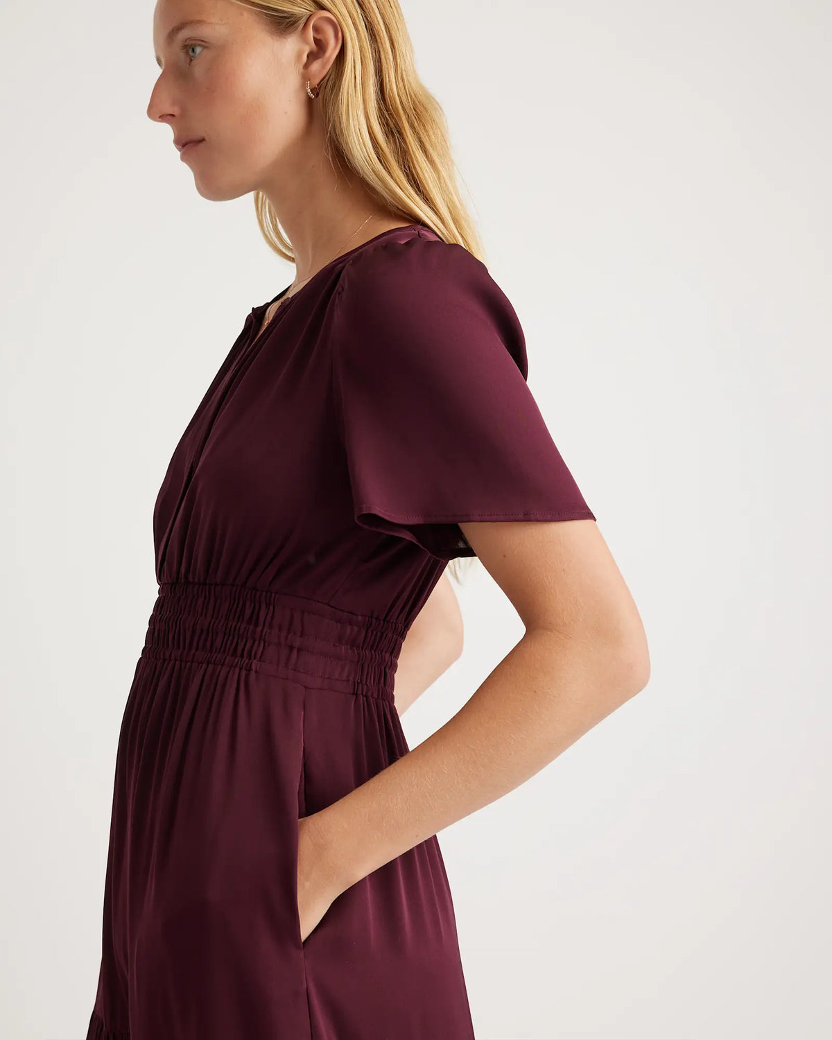 Washable Stretch Silk Tiered Maxi Dress - US 4724
