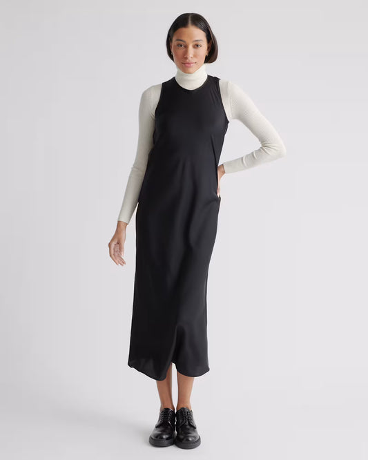 Washable Stretch Silk Tank Midi Dress - US 3471