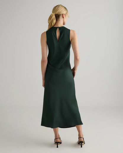 Washable Stretch Silk Tank Midi Dress - US 8135
