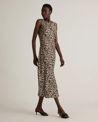 Washable Stretch Silk Tank Midi Dress - US 6444