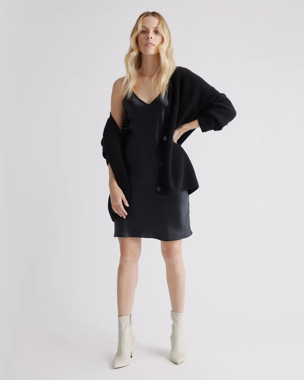 100% Washable Silk Mini Slip Dress - US 6699