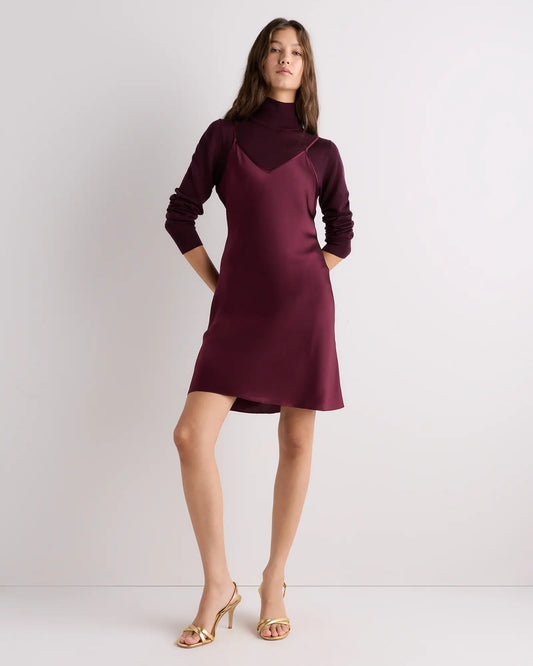 100% Washable Silk Mini Slip Dress - US 3326