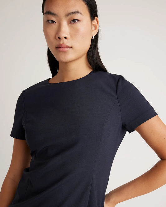 Italian Wool Short Sleeve Dress - US 6108