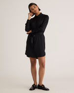Washable Stretch Silk Shirt Dress - US 4735