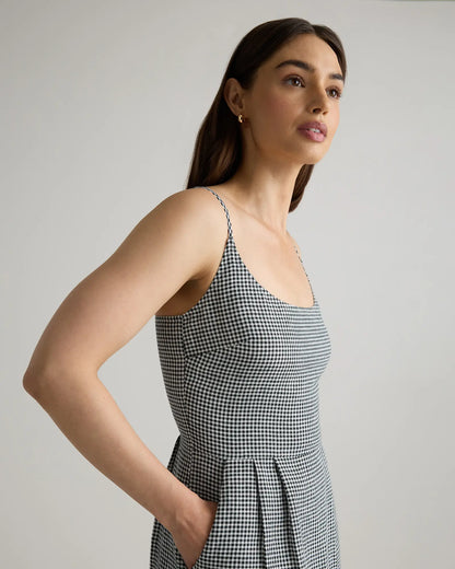 100% European Linen Scoop Neck Midi Dress - US 8554