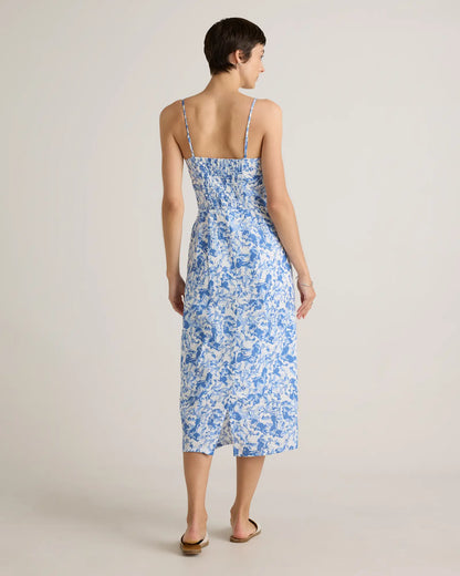 100% European Linen Scoop Neck Midi Dress - US 9276