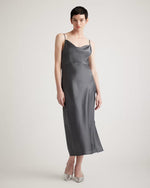 100% Washable Silk Cowl Neck Slip Dress - US 6872