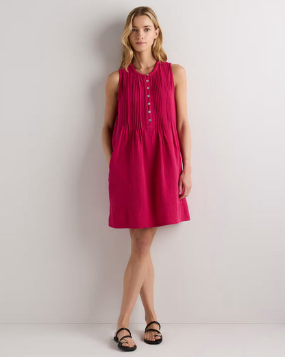 100% Organic Cotton Gauze Sleeveless Swing Dress - US 7378