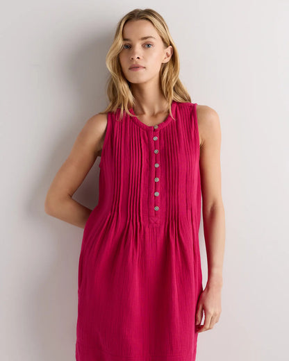 100% Organic Cotton Gauze Sleeveless Swing Dress - US 7378