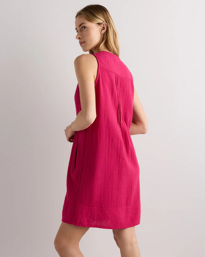 100% Organic Cotton Gauze Sleeveless Swing Dress - US 7378