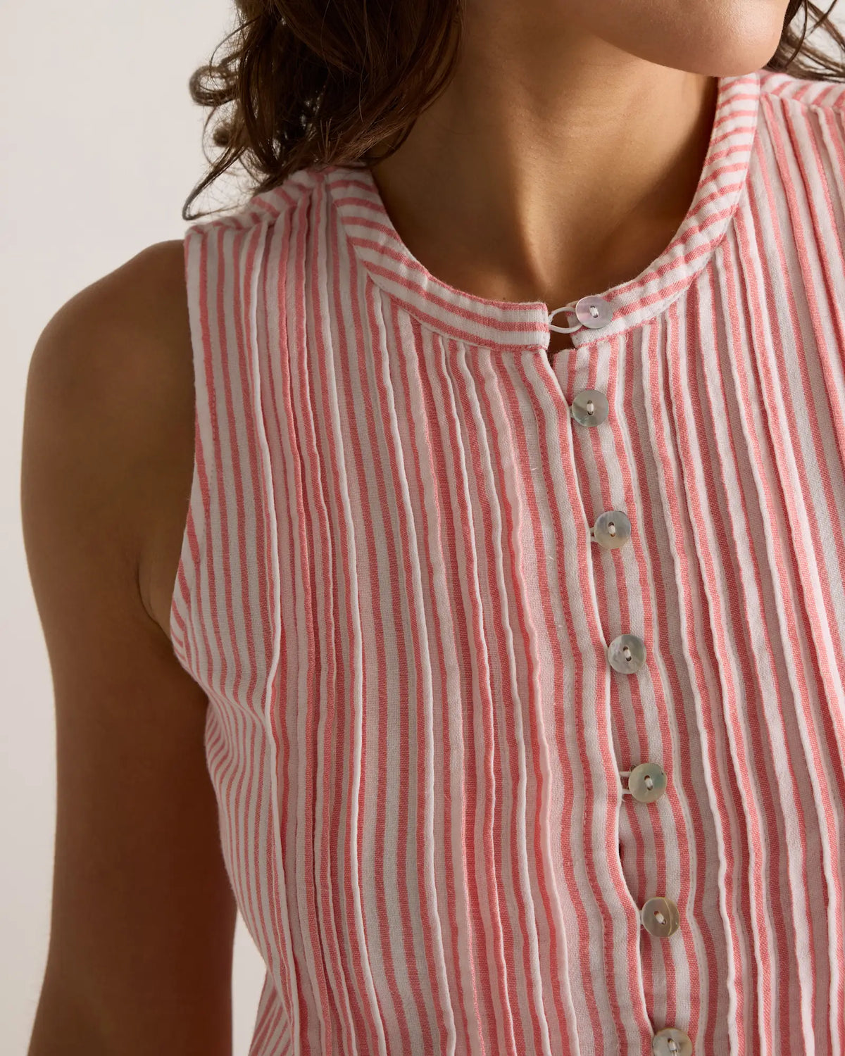 100% Organic Cotton Gauze Sleeveless Swing Dress - US 5672