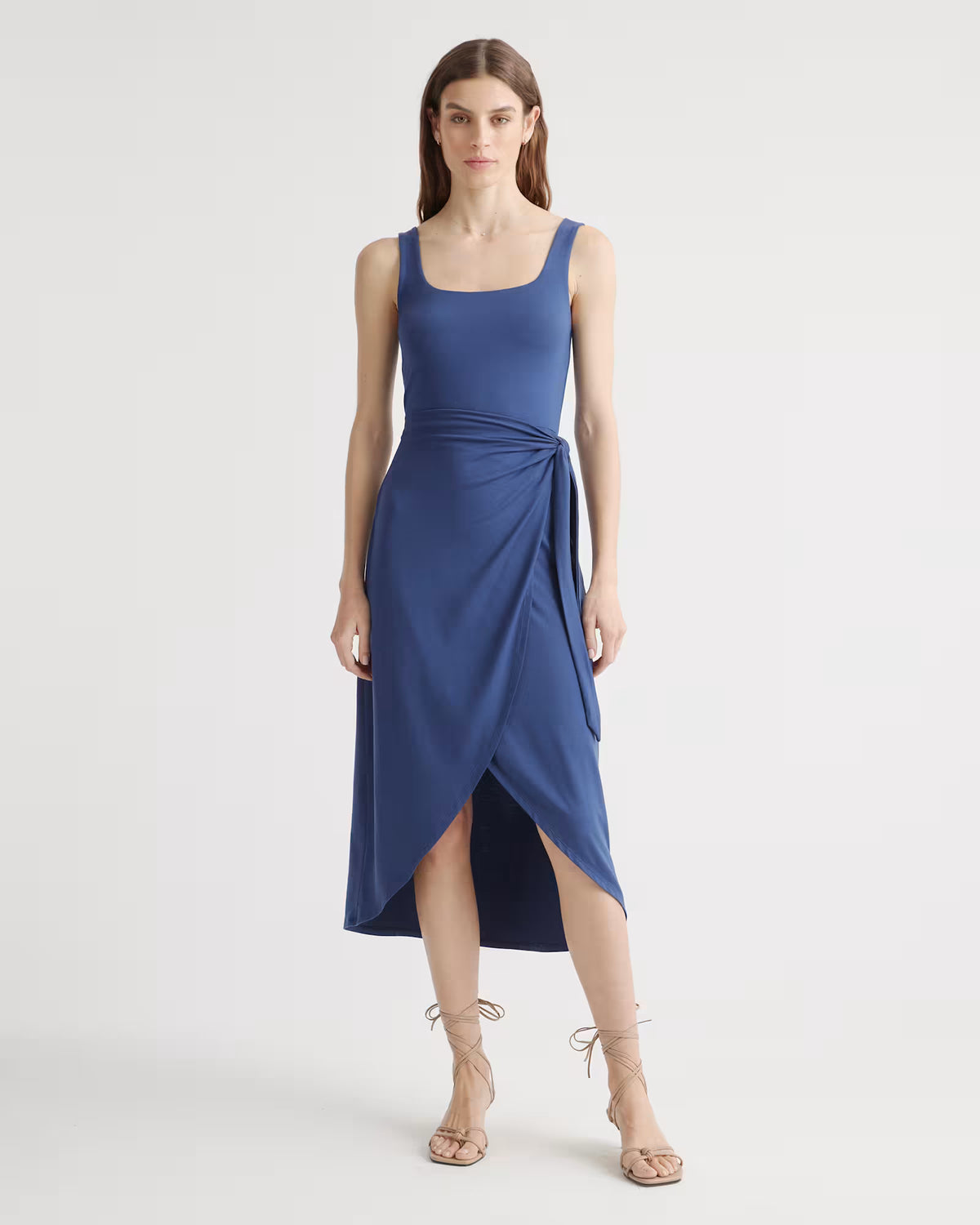 Tencel Jersey Side Tie Midi Dress - US 9883