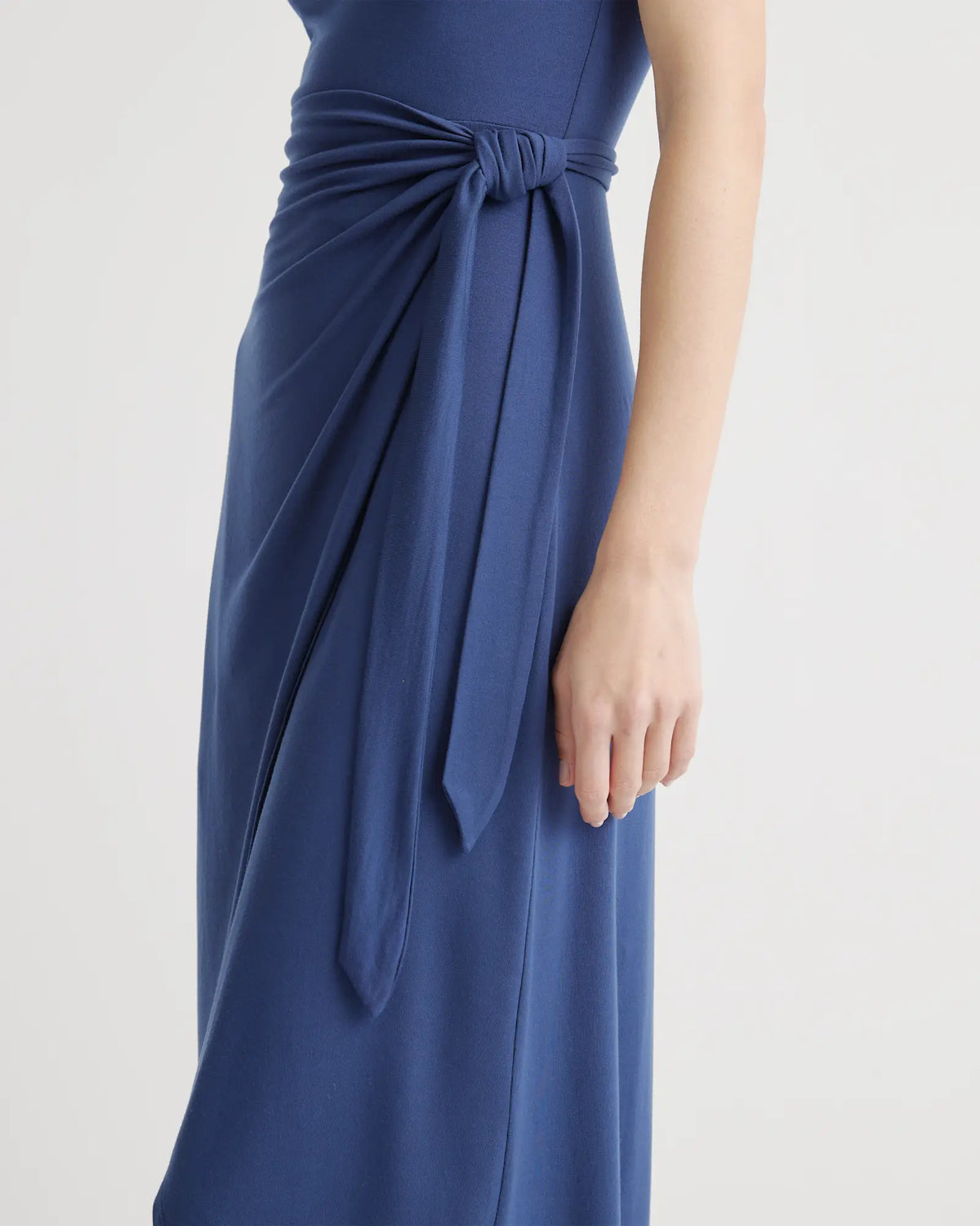 Tencel Jersey Side Tie Midi Dress - US 9883