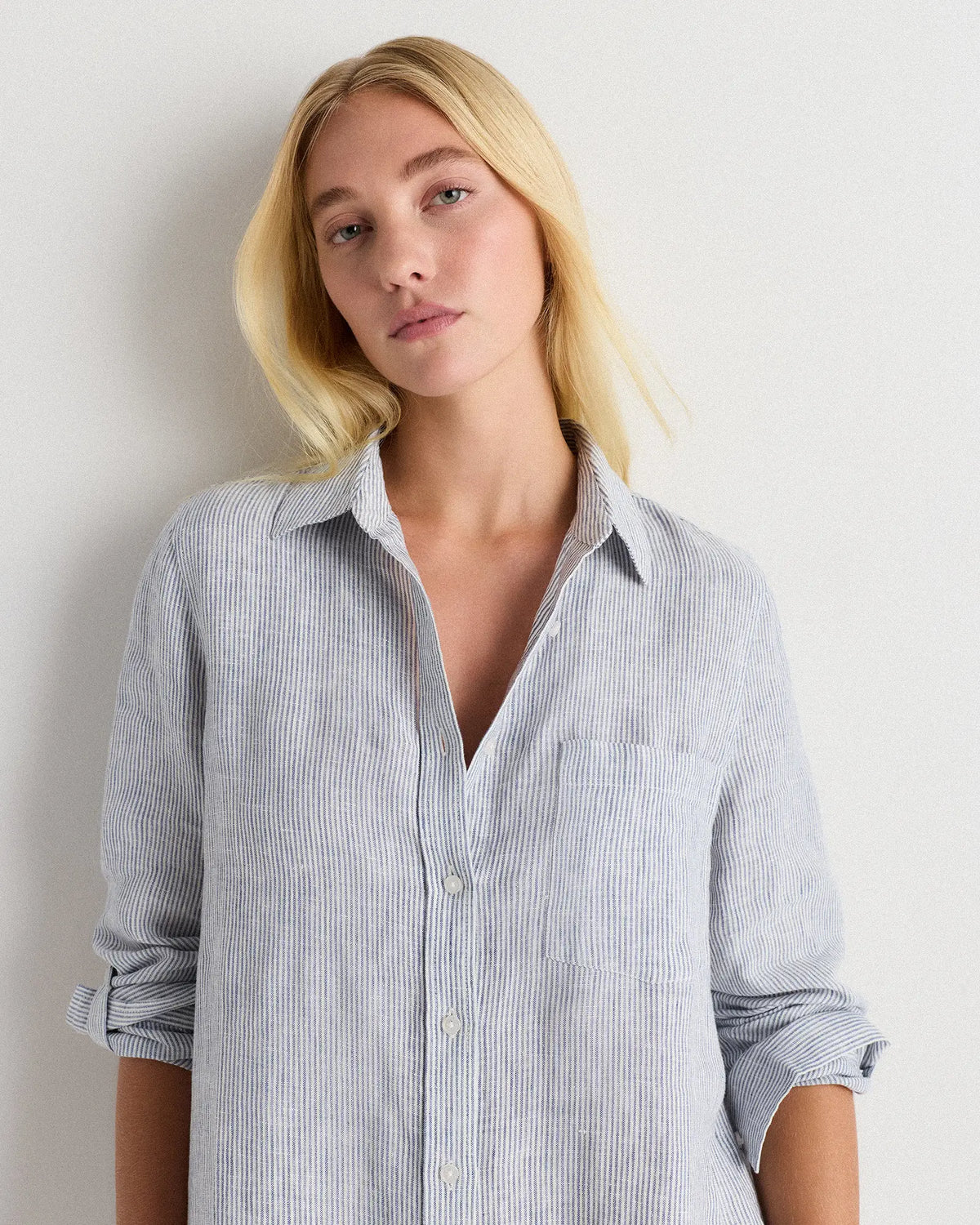 100% European Linen Shirt Dress - US 5437