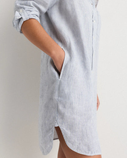 100% European Linen Shirt Dress - US 5437