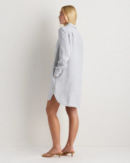 100% European Linen Shirt Dress - US 5437