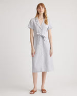 100% European Linen Button Front Dress - US 7259